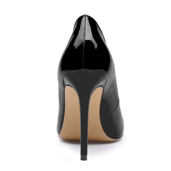 Aachool Women's Patent Leather Pointed Toe Stilettos | Elegant High Heel Dress Shoes
