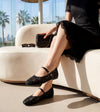 Aachcol Women's Lace Sequin Buckle Flats | Casual Elegant Dress Shoes