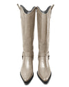 Women Ladies Cowboy Boots for Women Western Cowgirl Boots Embroidered Pointed Toe Mid Calf Boots with Chunky Block Heel 6CM Heels