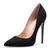 CASTAMERE Women's High Heels Slip On Pumps Pointy Toe Stilettos 12CM Suede Shoes