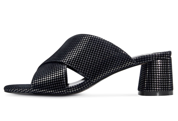CASTAMERE Womens Chunky Block Heels Slippers Slip-on Strappy Open Toe Sandals 5CM Heeled Sandal