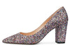 CASTAMERE Womens High Heel Pointed Toe Slip-on Fashion Glitter Pumps 8CM