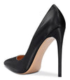 CASTAMERE Womens Sky High Heels Basic Pumps Pointed Toe Stilettos 12CM Heel Satin Shoes