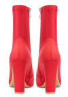 NobleOnly Women's High Heels Ankle Boots Pointed Toe Boot with Zipper Basic Office Boot 4" Chunky Heel Shoes