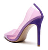 CASTAMERE Womens High Heels Transparent Pumps Slip-on Sexy Clear Pointy Toe 10CM Heels