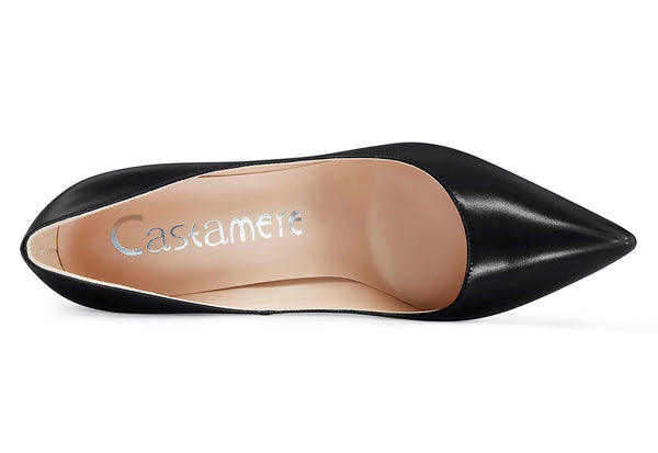 CASTAMERE Womens Sky High Heels Basic Pumps Pointed Toe Stilettos 12CM Heel Satin Shoes