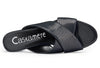 CASTAMERE Womens Chunky Block Heels Slippers Slip-on Strappy Open Toe Sandals 5CM Heeled Sandal