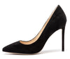 CASTAMERE Womens Basic High Heels Pumps Slip On Pointy Toe Stilettos 10CM Heel