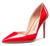CASTAMERE Womens D'Orsay Slip On High Heels Pumps Elegant Pointy Toe Stilettos 10CM Heel Shoes