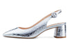 CASTAMERE Womens Chunky Block Heels Slingback Pumps Slip-on Pointy Toe 5CM Heel Sandals