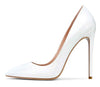 CASTAMERE Womens Sky High Heels Basic Pumps Pointed Toe Stilettos 12CM Heel Satin Shoes