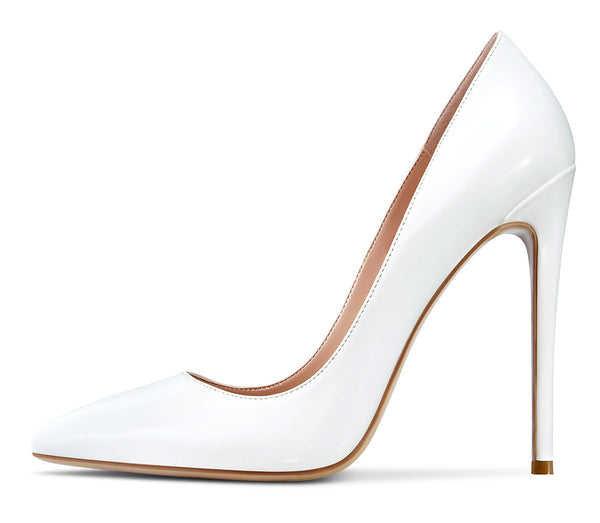 CASTAMERE Womens Sky High Heels Basic Pumps Pointed Toe Stilettos 12CM Heel Satin Shoes