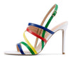 CASTAMERE Women High Heels Roman Sandals Slingback Stiletto Thin Heel Ankle Straps 10CM Shoes