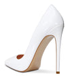 CASTAMERE Womens Sky High Heels Basic Pumps Pointed Toe Stilettos 12CM Heel Satin Shoes