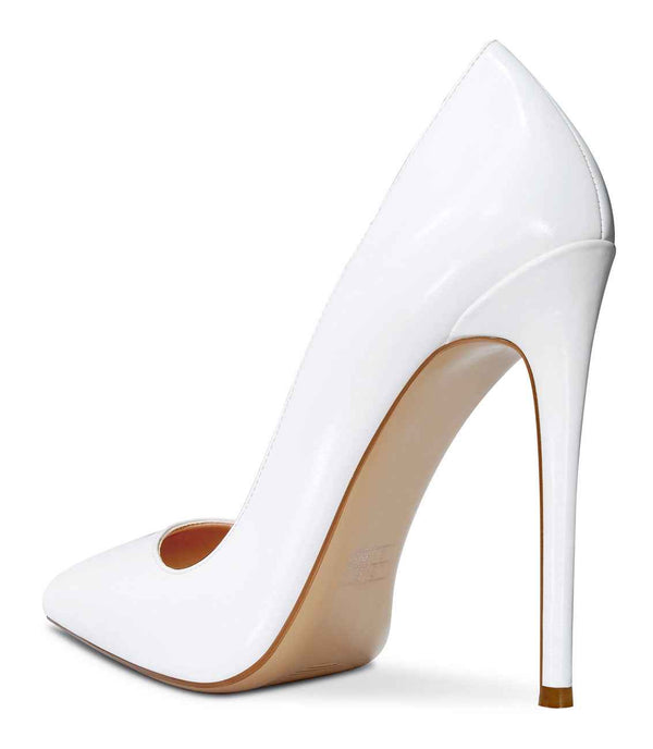 CASTAMERE Womens Sky High Heels Basic Pumps Pointed Toe Stilettos 12CM Heel Satin Shoes
