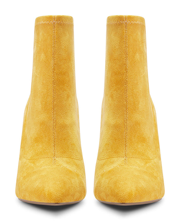 CASTAMERE Women's High Heel Ankle Boots Slip-on Pointed Toe Stretch Boot Stilettos Classic Suede Boots 10CM Heels
