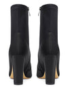 NobleOnly Women's High Heels Ankle Boots Pointed Toe Boot with Zipper Basic Office Boot 4" Chunky Heel Shoes