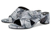 CASTAMERE Womens Chunky Block Heels Slippers Slip-on Strappy Open Toe Sandals 5CM Heeled Sandal