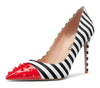 CASTAMERE Womens High-Heels Pumps Stiletto Pointed-Toe Slip-On Pump Evening Shoes 4 Inch Heel