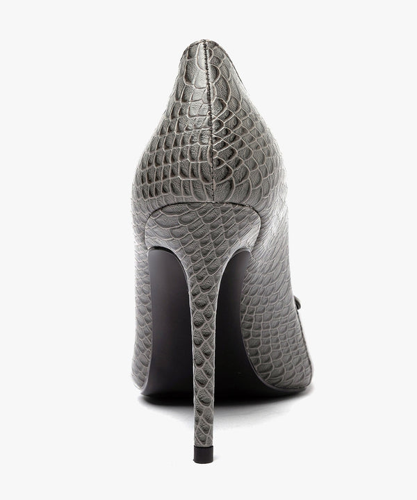 CASTAMERE Womens Leather Lining High Heels Pumps Pointed Toe Slip-on 10CM Shoes