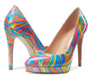 CASTAMERE Womens High Heels Platform Pumps Slip-on Stilettos 12CM Heel Office Dress Fashion Shoes