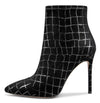 CASTAMERE Women's High Heel Ankle Boots Slip-on Pointed Toe Stretch Boot Stilettos Basic Classic Boots 10CM Heels