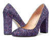 CASTAMERE Womens High Heels Round Toe Pumps Slip-on 10CM Chunky Block Heel Office
