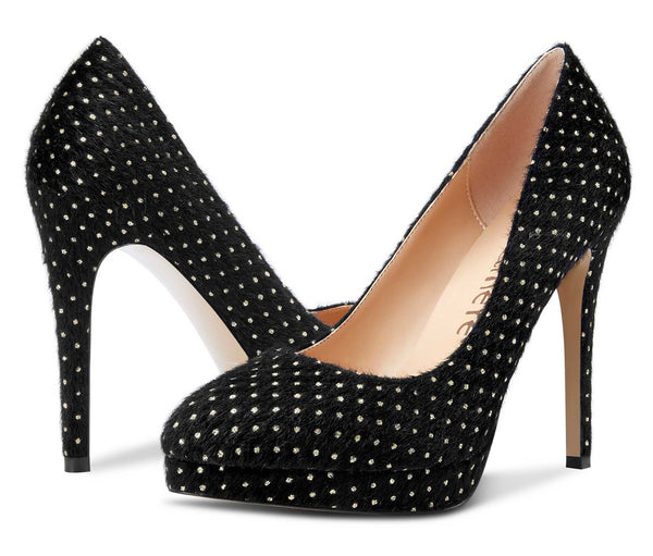 CASTAMERE Womens High Heels Platform Pumps Slip-on Stilettos 12CM Heel Office Dress Fashion Shoes