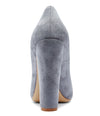 CASTAMERE Womens Sky High Block Heels Pumps Pointed Toe Slip-on 4.7 Inch Heels Suede Shoes