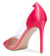 DearOnly Women's High Heels Transparent Clear Pumps Slip On Sexy Pointed Toe Stilettos 4" Inch Red Colorfull Patent Heel