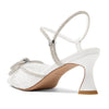 Aachcol Women's Rhinestone Bow Slingback Heels | Elegant Bridal Wedding Shoes