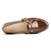 Aachcol Women's Patent Leather Gold Buckle Loafers | Casual Professional Slip-On Shoes