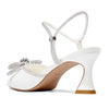 Aachcol Women's Rhinestone Bow Slingback Heels | Elegant Bridal Wedding Shoes