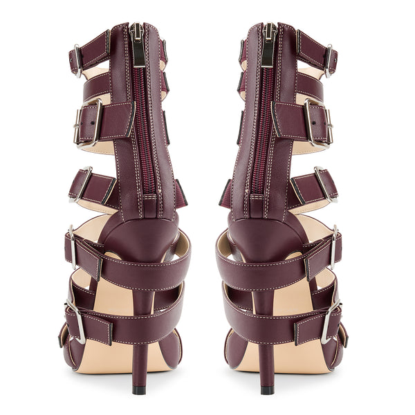 Aachool Women's Multi Strap Buckle High Heel Sandals | Strappy Stiletto Heels