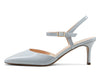 CASTAMERE Womens Slingback Kitten Heels Pumps Ankle Strap Strappy Pointy Toe 6.5CM Heel Sandals