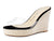 NobleOnly Womens High Heels Platform Wedge Sandals Clear Transparent Comfortable Slippers Leather Lining Slip-on Office Colorfull Shoes 10CM Heel