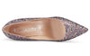 CASTAMERE Womens High Heel Pointed Toe Slip-on Fashion Glitter Pumps 8CM