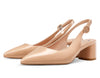 CASTAMERE Womens Chunky Block Heels Slingback Pumps Slip-on Pointy Toe 5CM Heel Sandals
