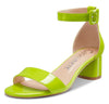 CASTAMERE Womens Chunky Block Heel Sandals Ankle Strap Open Toe Buckle 5CM Heels Sandal