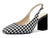 NobleOnly Womens Slingback Chunky Heels Pumps Comfortable Leather Square-Toe Block Mid-Heels Office Classic Shoes 7.5 cm Heel