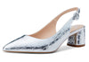 CASTAMERE Womens Chunky Block Heels Slingback Pumps Slip-on Pointy Toe 5CM Heel Sandals