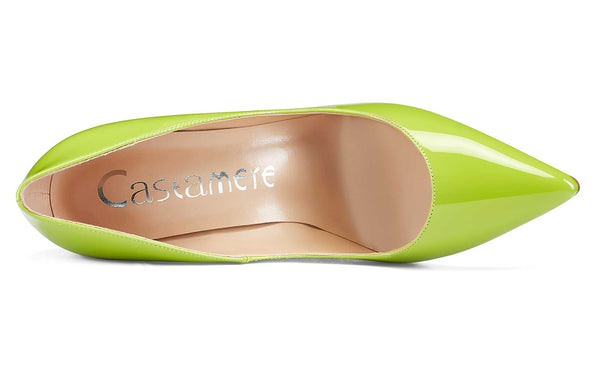 CASTAMERE Womens Sky High Block Heels Pumps Pointed Toe Slip-on 4.7 Inch Heels Shoes