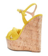 CASTAMERE Women's Sky High Wedge Heel Sandals Ankle-Strap Open-Toe High Heels Sandal Bowknot Party Dress 6Inch Heel Shoes
