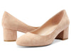 CASTAMERE Womens Chunky Block Heels Round-Toe Slip-on Mid-Heel Basic Pumps 5CM Heels