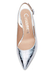 CASTAMERE Womens Chunky Block Heels Slingback Pumps Slip-on Pointy Toe 5CM Heel Sandals