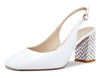 NobleOnly Womens Slingback Chunky Heels Pumps Comfortable Leather Square-Toe Block Mid-Heels Office Classic Fashion Shoes 7.5 cm Heel