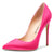 CASTAMERE Womens Sky High Heels Basic Pumps Pointed Toe Stilettos 12CM Heel Satin Shoes