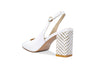 NobleOnly Womens Slingback Chunky Heels Pumps Comfortable Leather Square-Toe Block Mid-Heels Office Classic Fashion Shoes 7.5 cm Heel