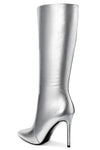 CASTAMERE Womens Knee High Boots High Heels Elegant Pointy Toe Stilettos Boot with Zipper 10CM Heel