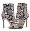 CASTAMERE Womens High Heel Ankle Boots Pointed Toe Slip-on Buckle Stiletto Boot 10CM Heels